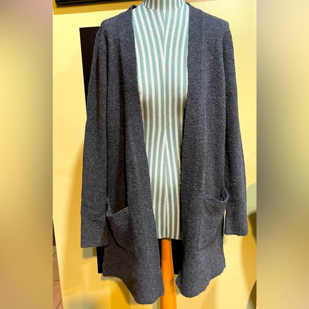 J. Crew Factory Solid Grey Oversize Cardigan XS
